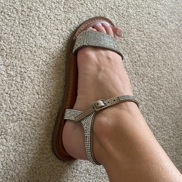 Sparkly Wedding Sandals // Size 6.5 - Picture 4 of 6